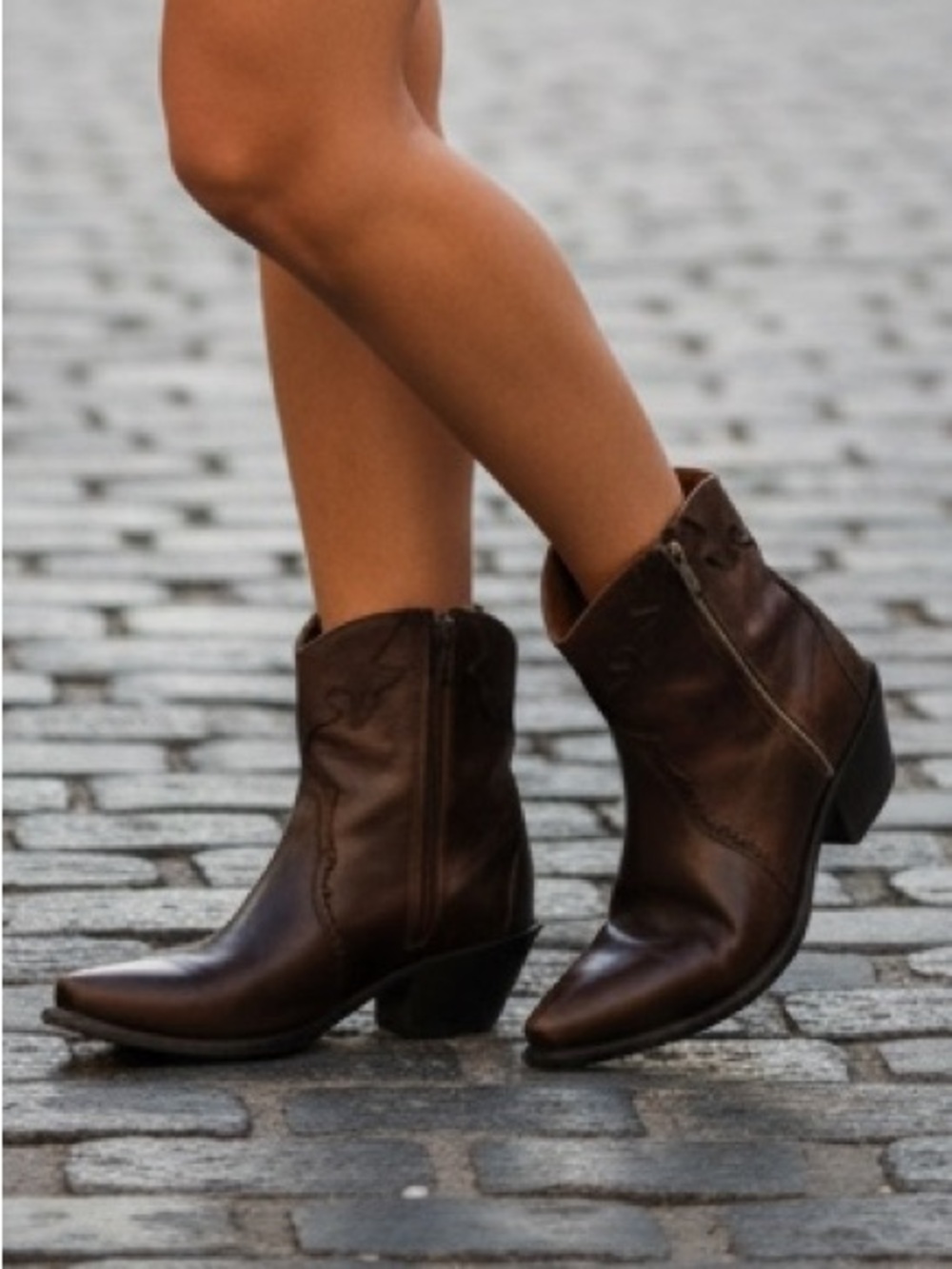 DURANGO Short Western Black Cherry Side Zip Ankle Leather Boots RD873 SZ 7.5M